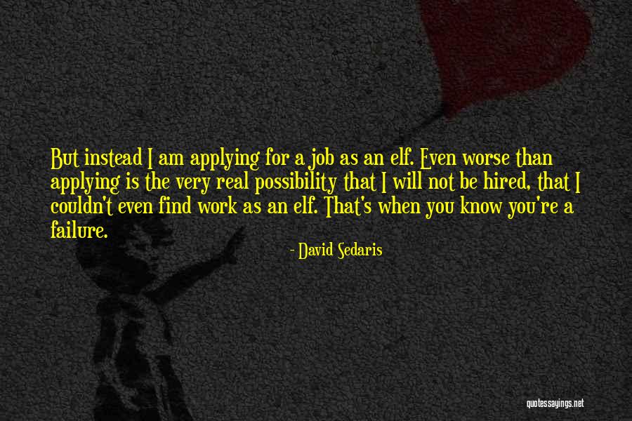 Job Hired Quotes By David Sedaris