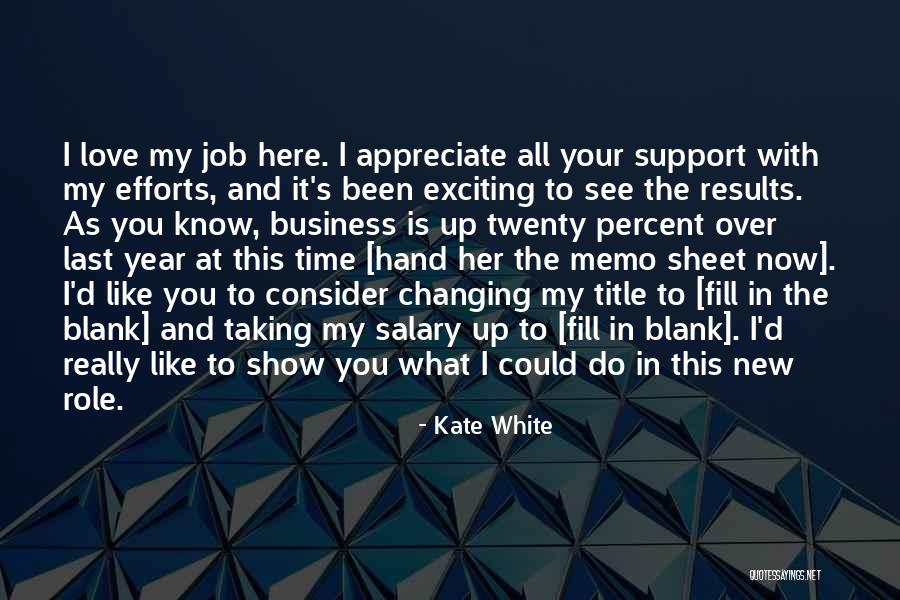 Job Love Quotes By Kate White