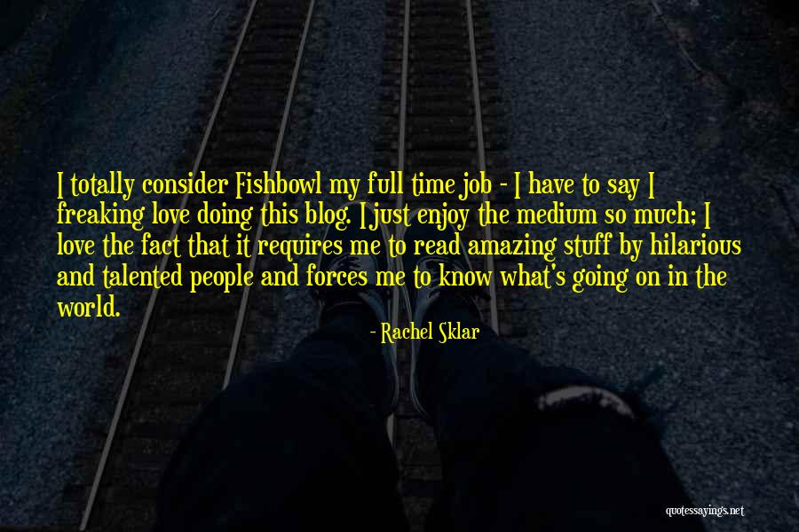 Job Love Quotes By Rachel Sklar