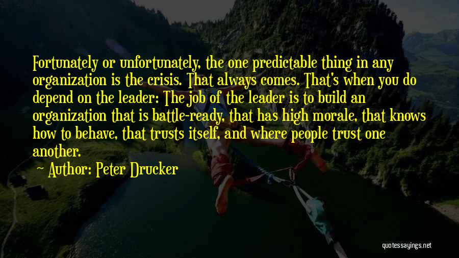 Job Morale Quotes By Peter Drucker