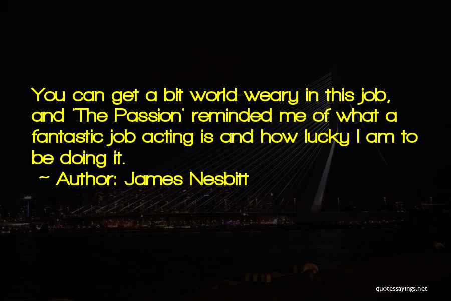 Job Passion Quotes By James Nesbitt