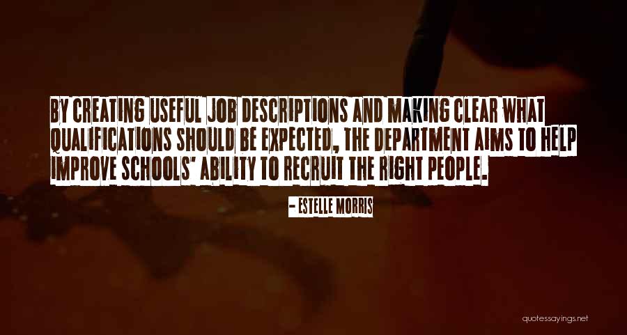 Job Qualifications Quotes By Estelle Morris Job Qualifications Quotes By Estelle Morris