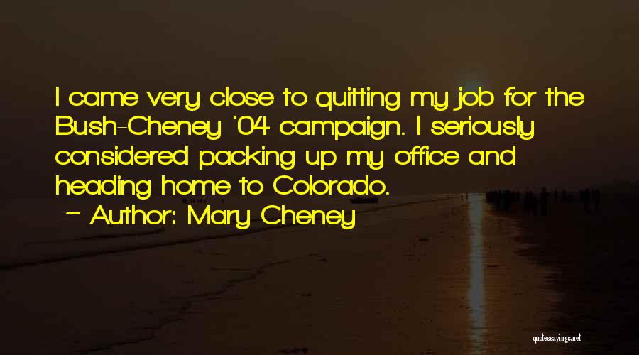 Job Quitting Quotes By Mary Cheney