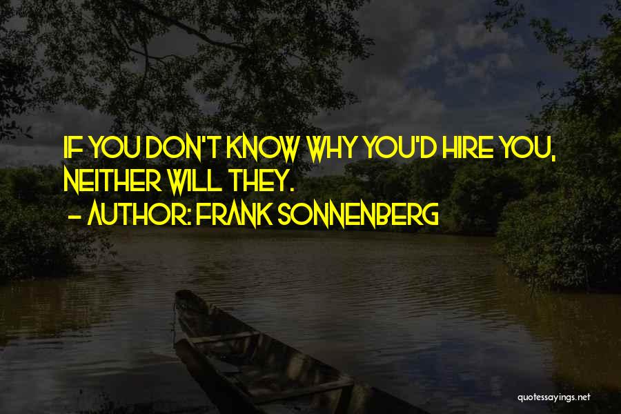 Job Search Quotes By Frank Sonnenberg