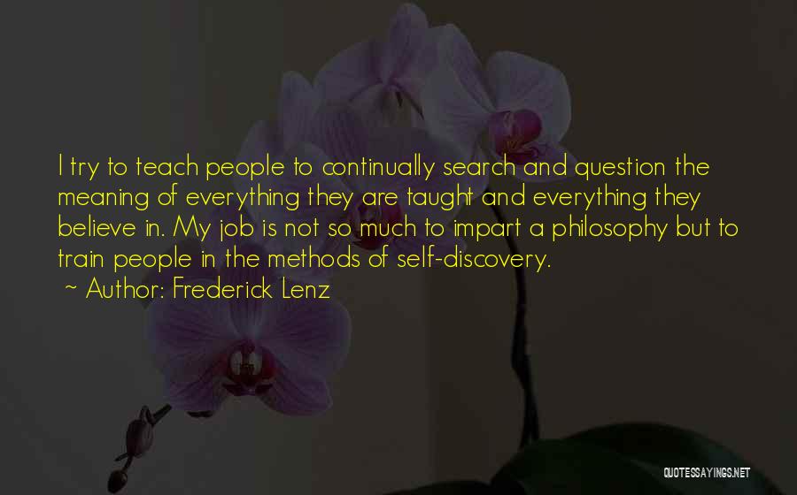 Job Search Quotes By Frederick Lenz