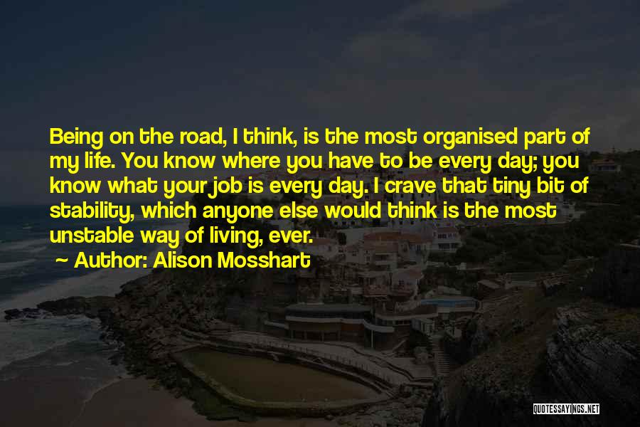 Job Stability Quotes By Alison Mosshart