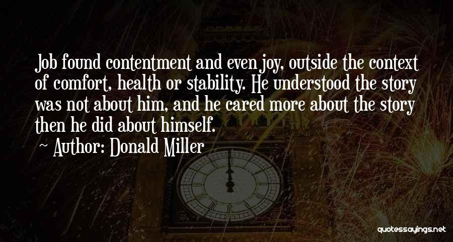 Job Stability Quotes By Donald Miller