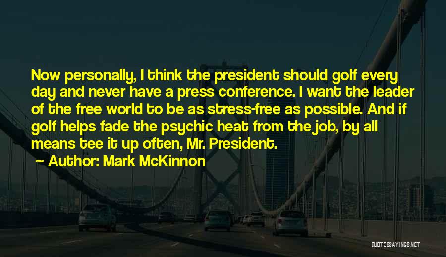 Job Stress Quotes By Mark McKinnon