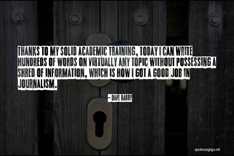 Job Training Quotes By Dave Barry