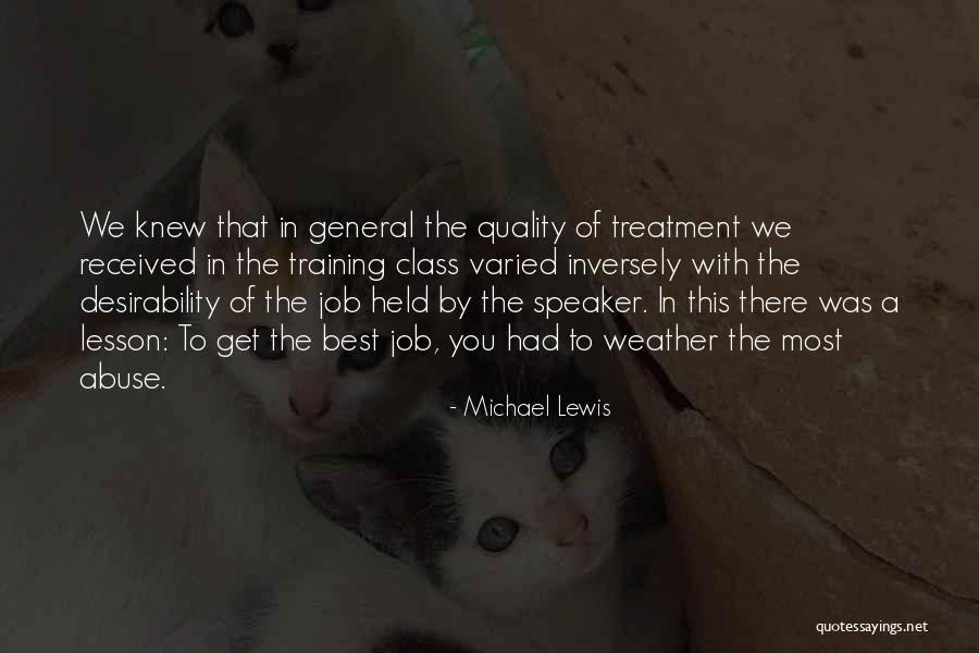 Job Training Quotes By Michael Lewis