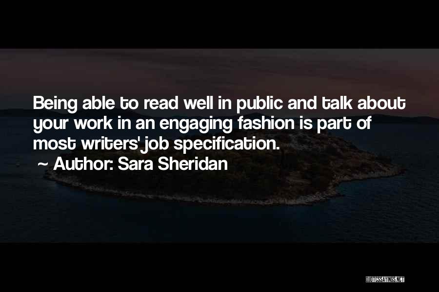 Job Vs Work Quotes By Sara Sheridan