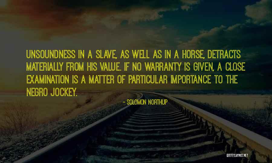 Jockey Quotes By Solomon Northup