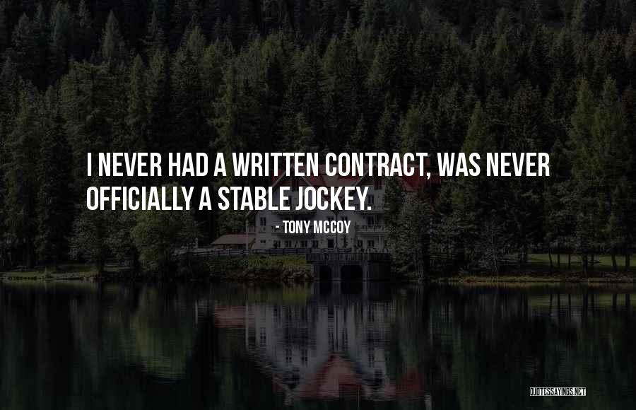 Jockey Quotes By Tony McCoy