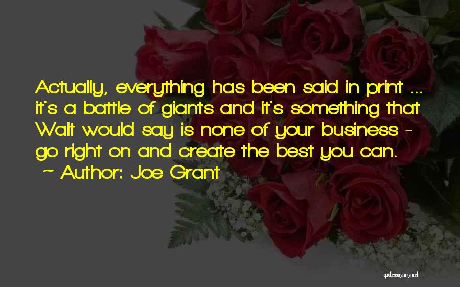 Joe Grant Quotes 1631778