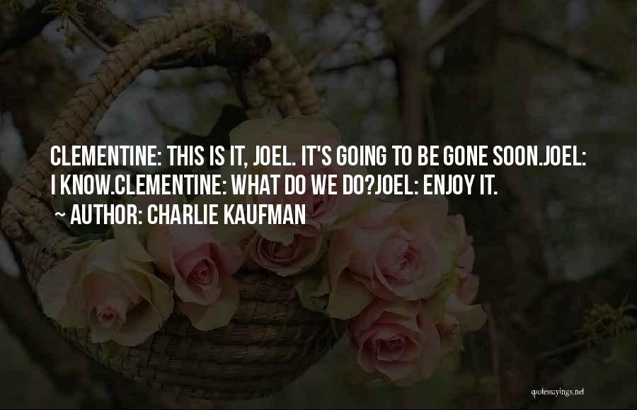 Joel And Clementine Quotes By Charlie Kaufman