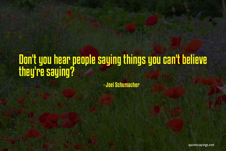 Joel Schumacher Quotes 1610730