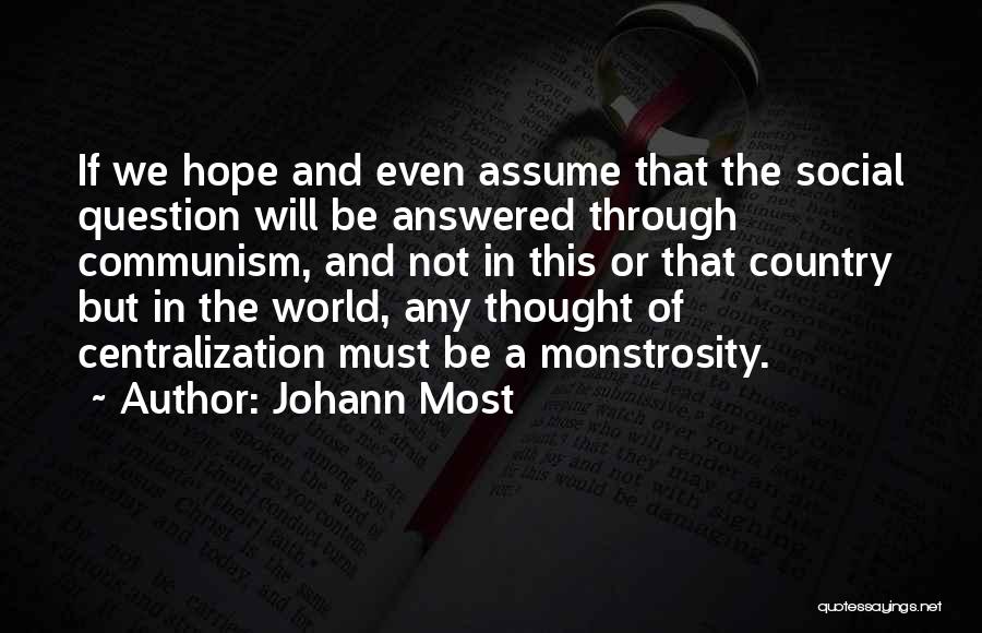 Johann Most Quotes 754678
