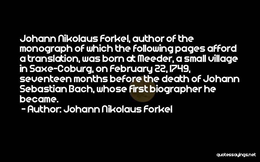 Johann Nikolaus Forkel Quotes 1399947