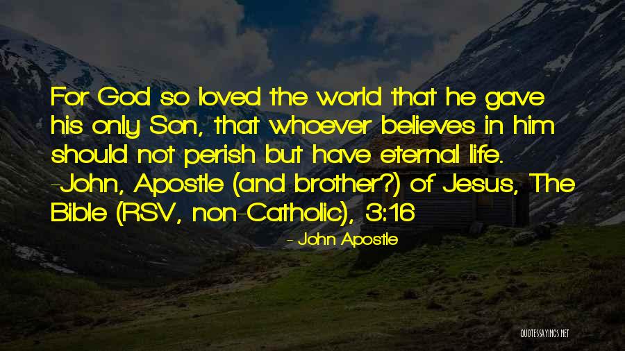 John 3 16 Bible Quotes By John Apostle