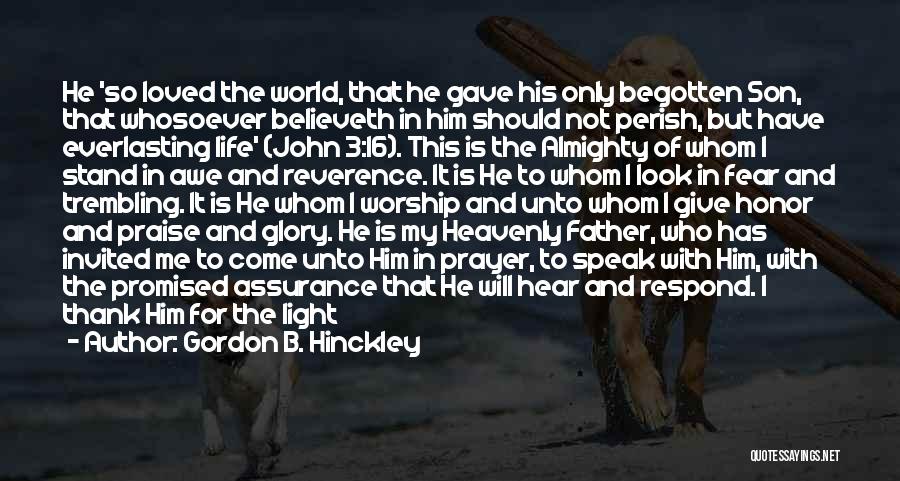John 3 16 Quotes By Gordon B. Hinckley