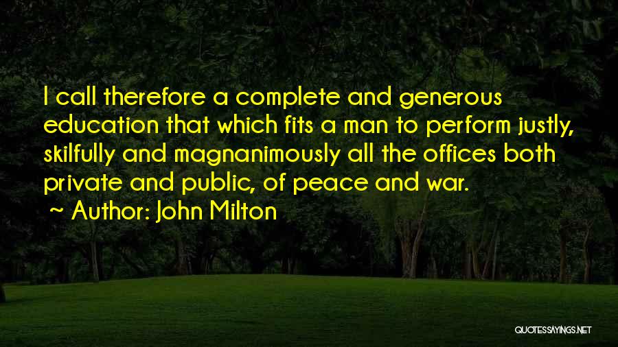 John A Peace Quotes By John Milton