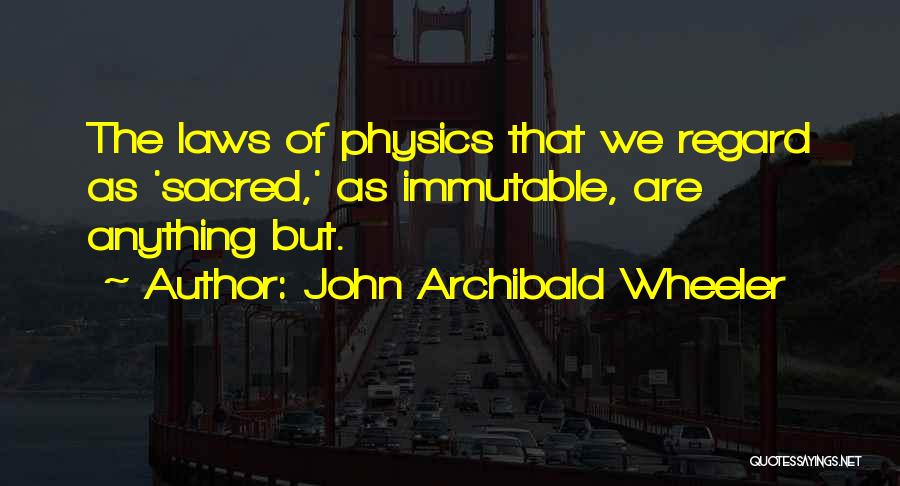 John Archibald Wheeler Quotes 1086419