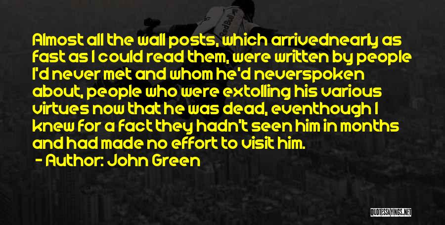 John Green Wall Quotes By John Green