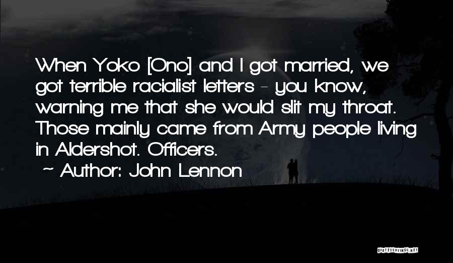 John Lennon And Yoko Ono Quotes By John Lennon