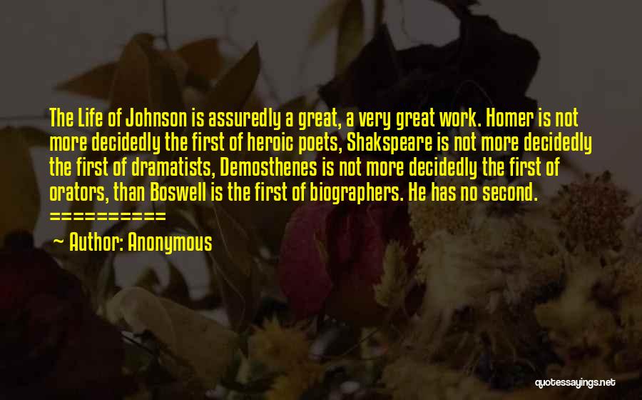 Johnson And Boswell Quotes By Anonymous