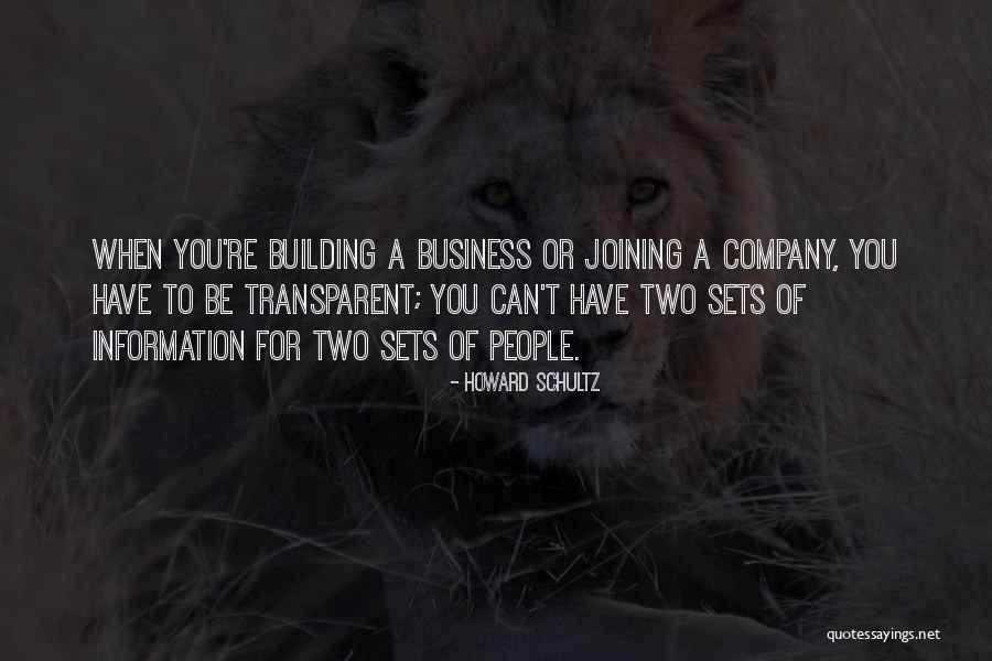 Joining Company Quotes By Howard Schultz