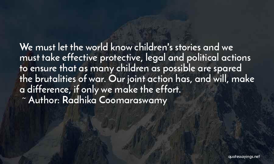 Joint Effort Quotes By Radhika Coomaraswamy