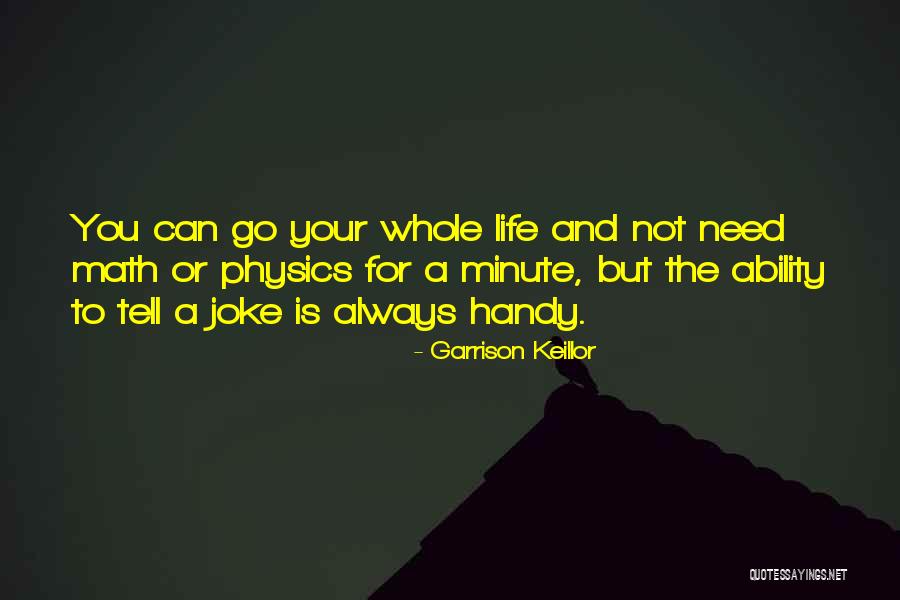 Joke Inspirational Quotes By Garrison Keillor