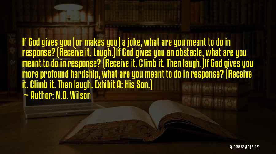 Joke Quotes By N.D. Wilson