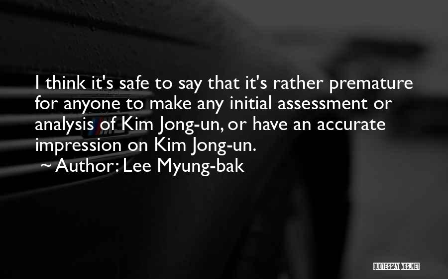 Jong Un Quotes By Lee Myung-bak