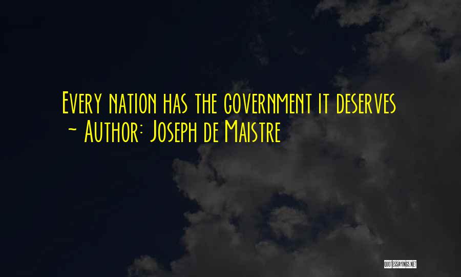 Joseph De Maistre Quotes 835495