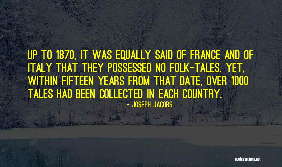 Joseph Jacobs Quotes 609436