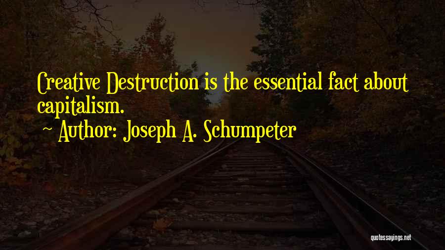 Joseph Schumpeter Creative Destruction Quotes By Joseph A. Schumpeter