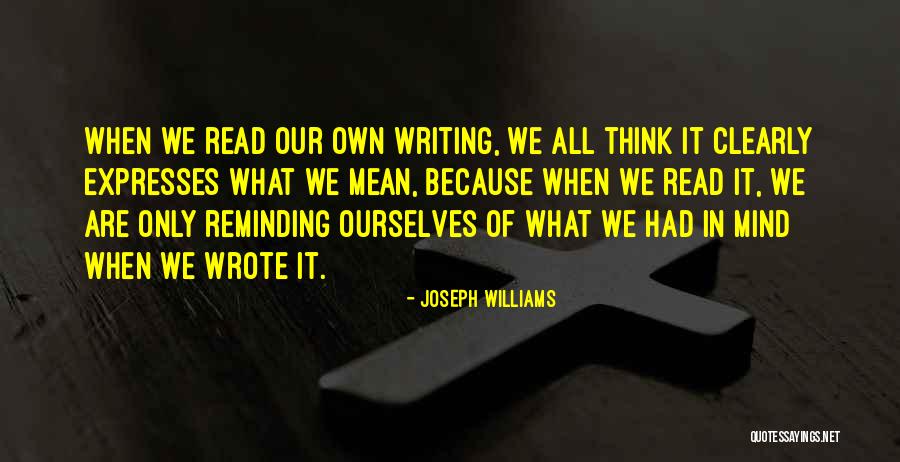 Joseph Williams Quotes 985499