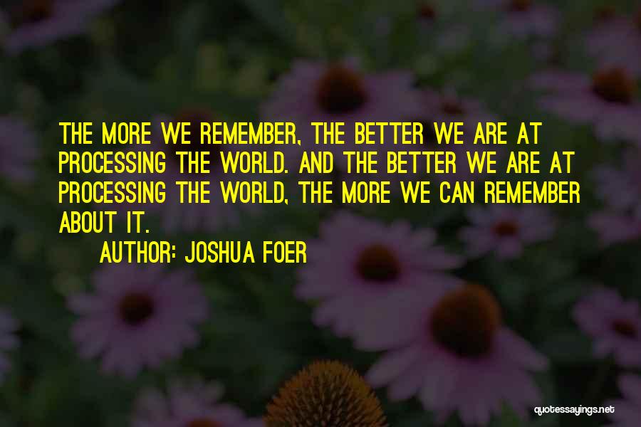 Joshua Foer Quotes 521984