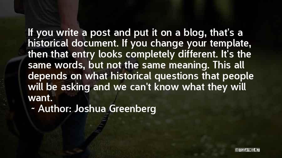 Joshua Greenberg Quotes 997764