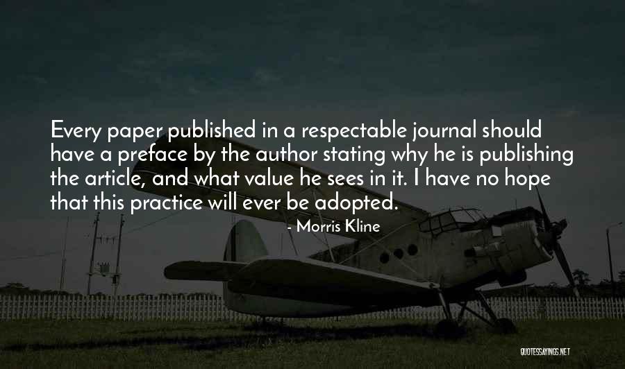 Journal Article Quotes By Morris Kline Journal Article Quotes By Morris Kline