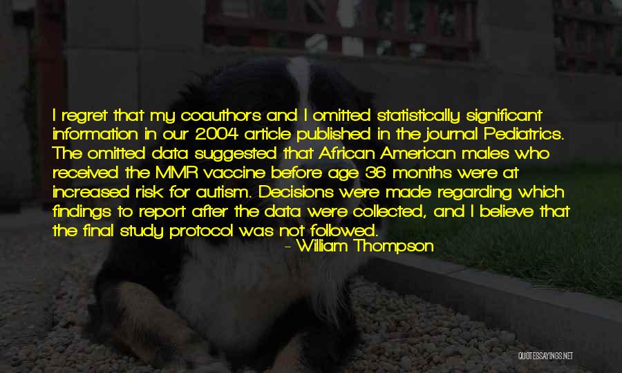 Journal Article Quotes By William Thompson Journal Article Quotes By William Thompson