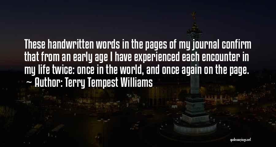 Journaling Quotes By Terry Tempest Williams