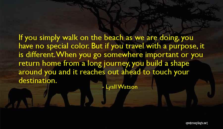 Journey And Destination Quotes By Lyall Watson