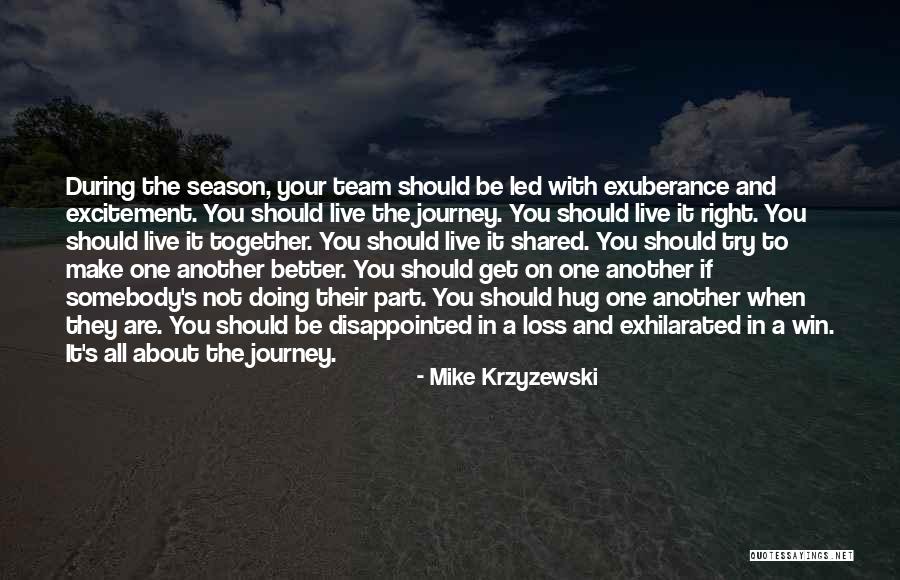 Journey And Loss Quotes By Mike Krzyzewski Journey And Loss Quotes By Mike Krzyzewski
