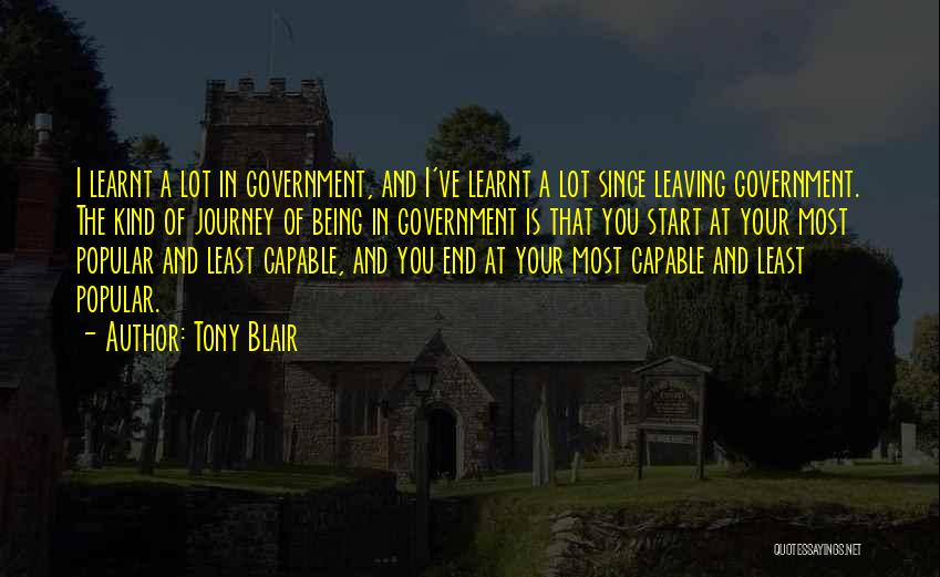 Journey Leaving Quotes By Tony Blair