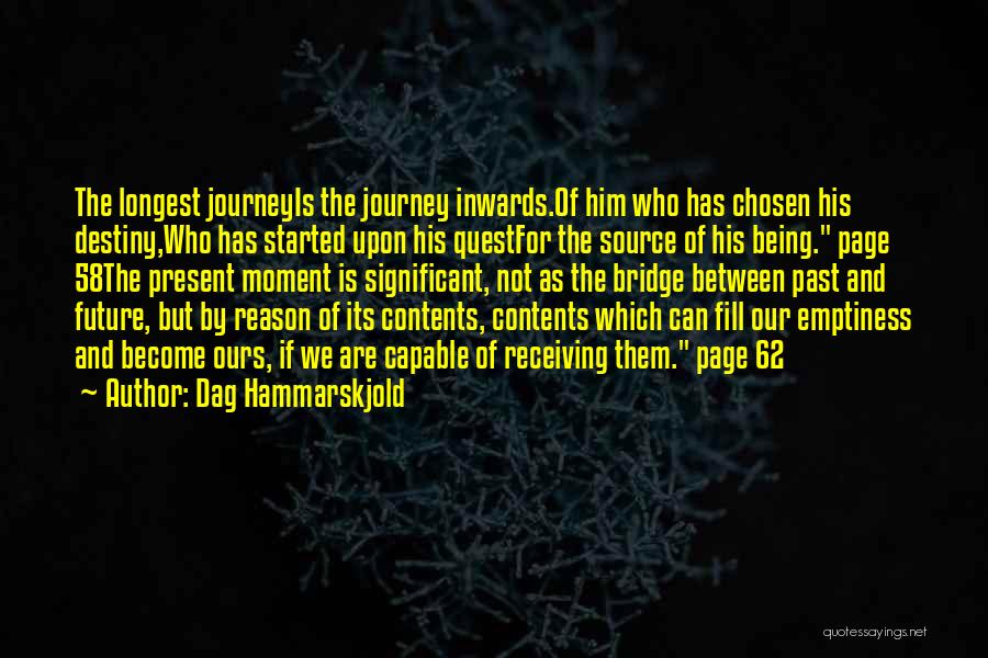 Journey Started Quotes By Dag Hammarskjold