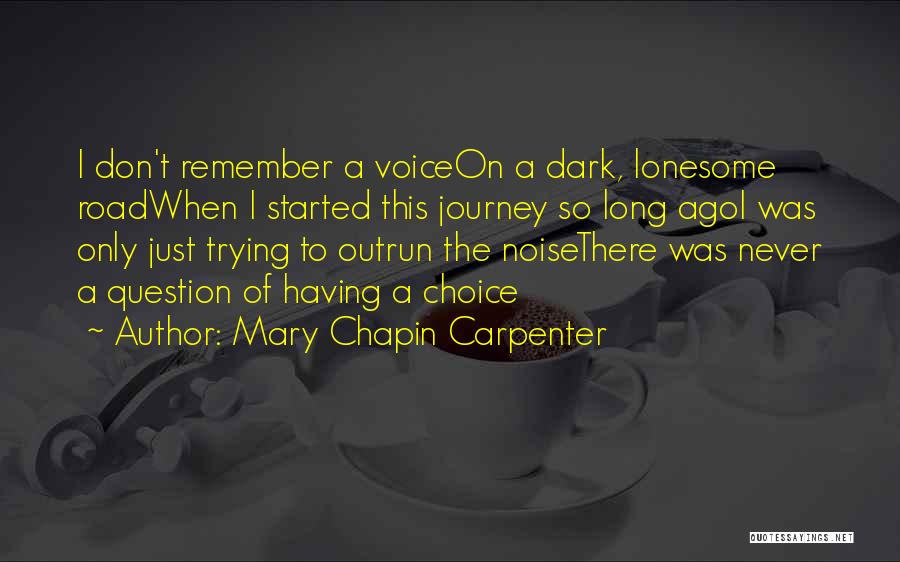 Journey Started Quotes By Mary Chapin Carpenter