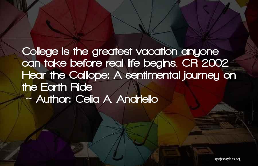 Journey To College Quotes By Celia A. Andriello