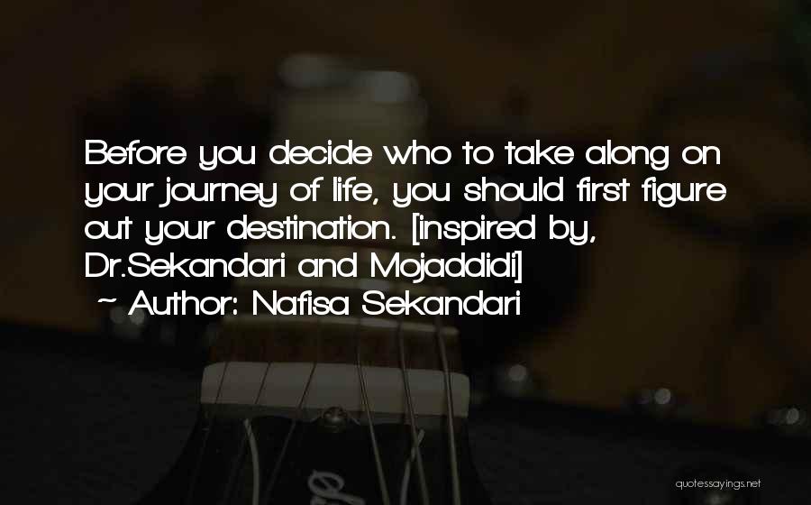 Journey To Destination Quotes By Nafisa Sekandari